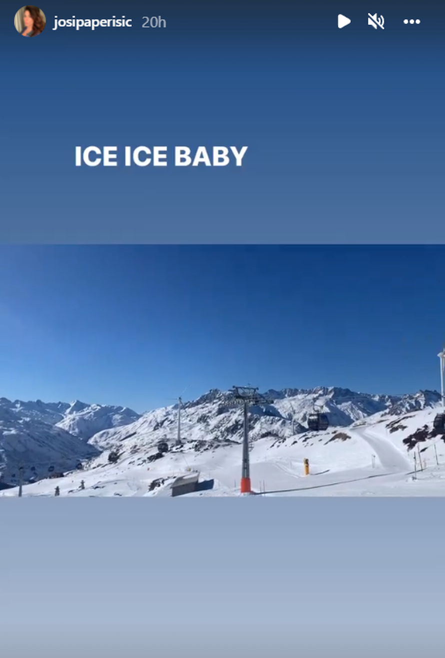 Ivan Perišić uživa s obitelji na skijanju, supruga Josipa fotkala selfie, a djeca skijala u tunelu