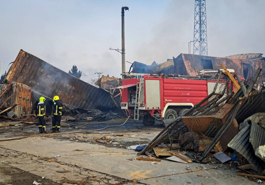 Aftermath of an air strike in Kabul