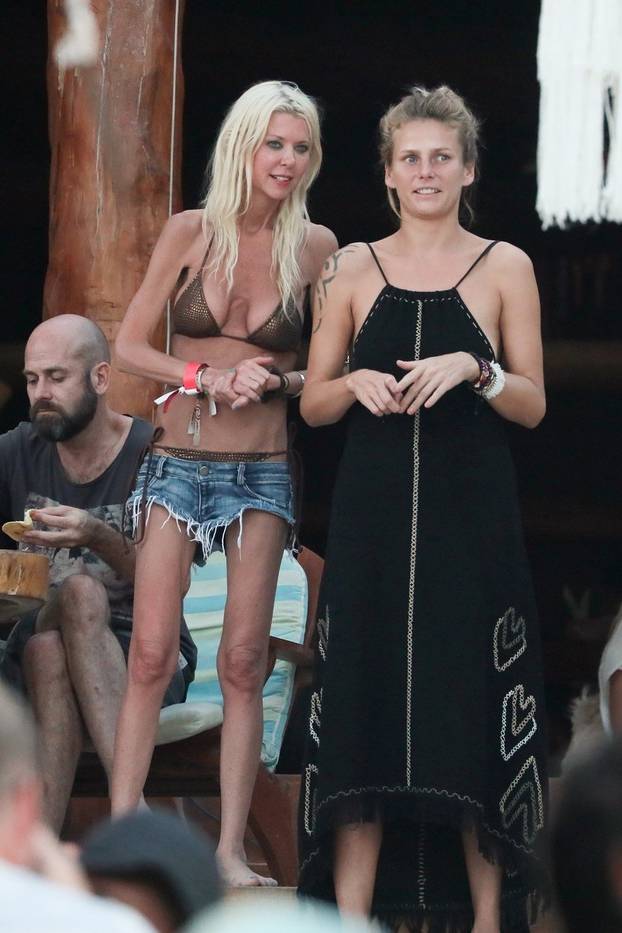 *EXCLUSIVE* Tara Reid enjoys some down time with friends in Tulum