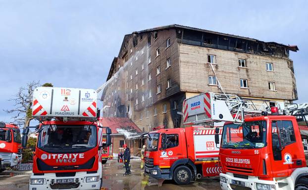 Hotel fire at Turkish ski resort