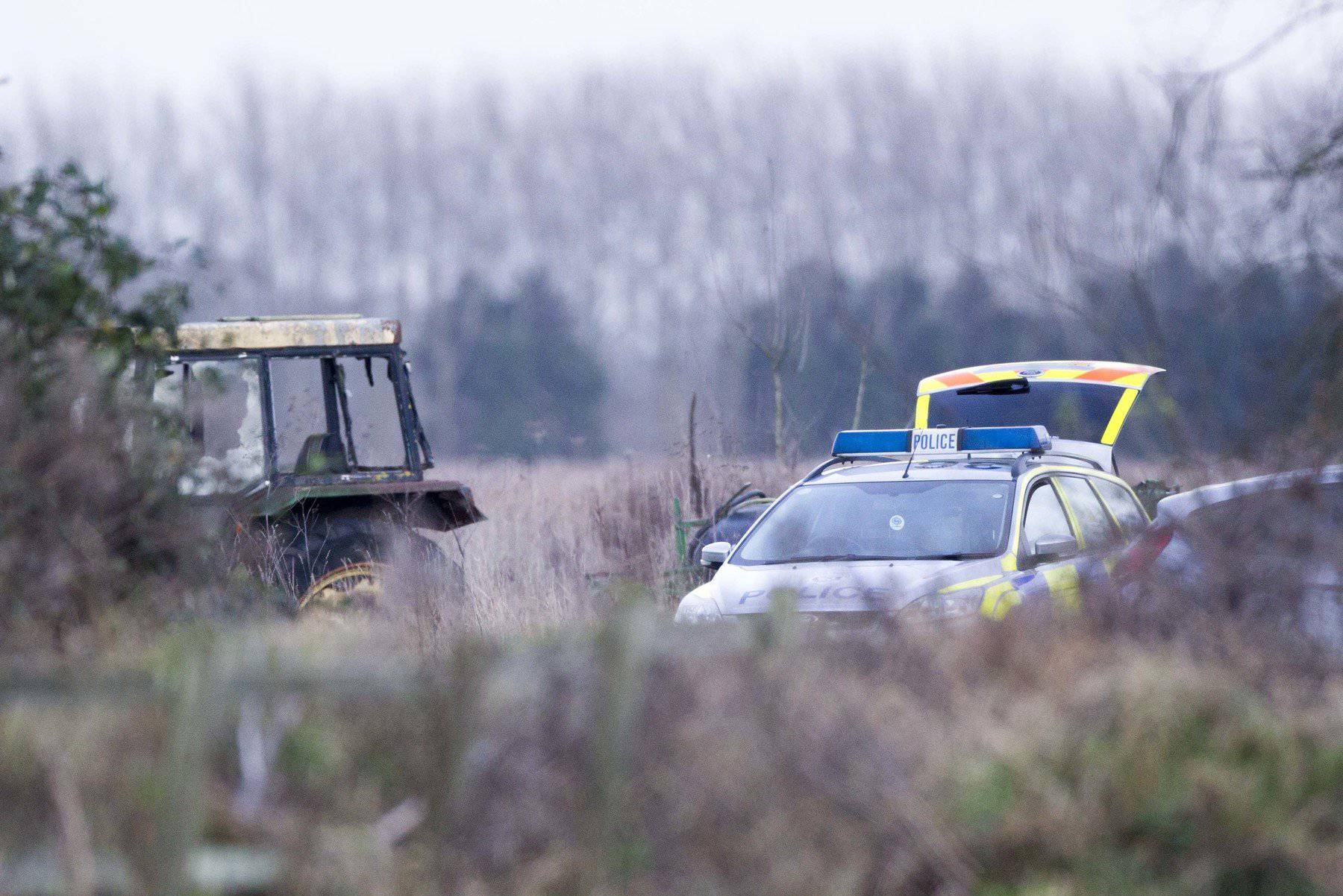 Police search Tony Martin's property after he is arrested on suspicion of firearms offences, Emneth, Norfolk, Britain - 31 Dec 2015