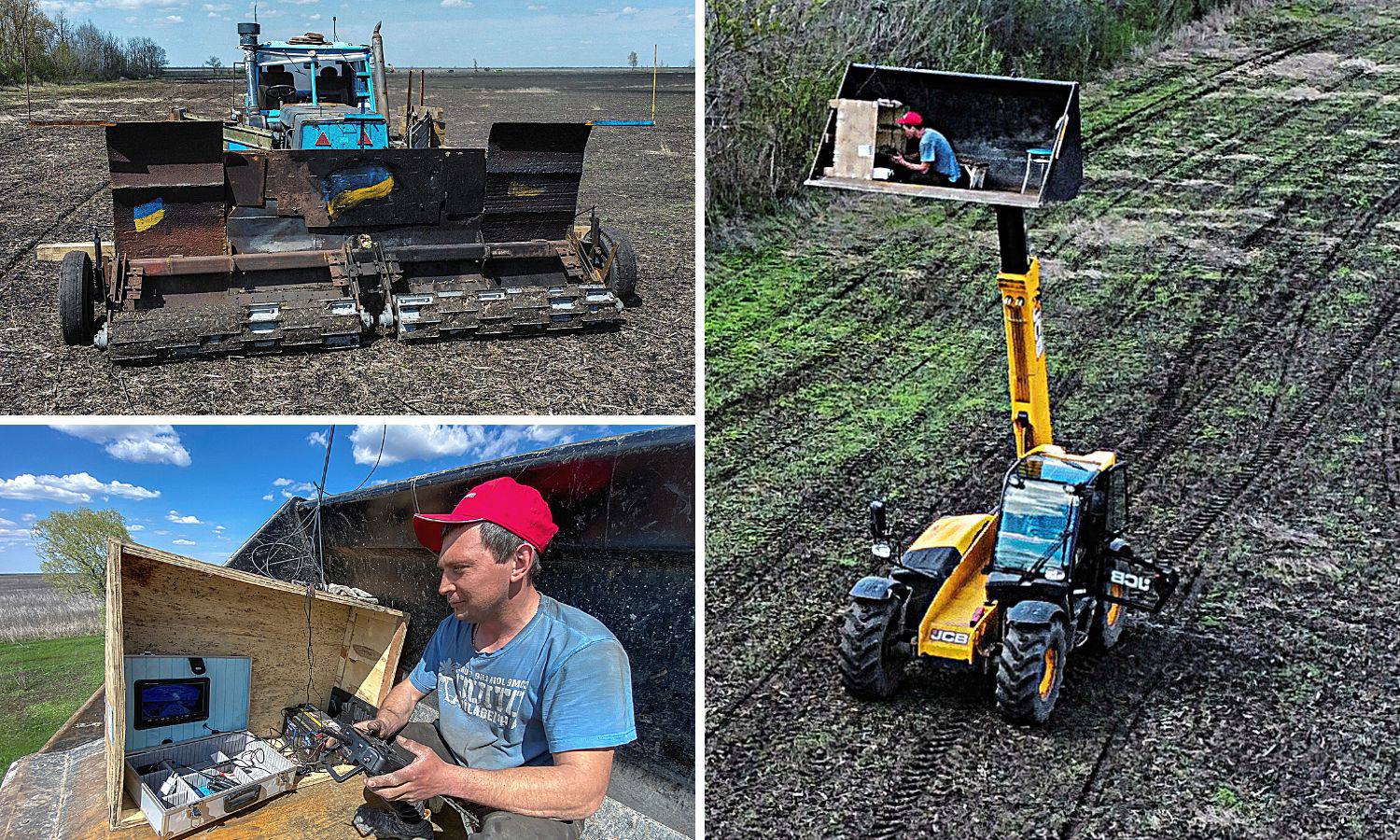 Ukrajinski farmer pretvorio je traktor u stroj za mine. Koristio stare dijelove ruskih tenkova