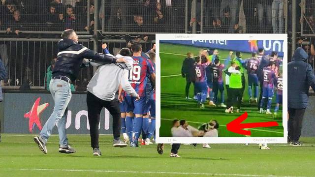 VIDEO Riječki huligan napao je masera Hajduka, povjerenik za sigurnost uletio i nokautirao ga!
