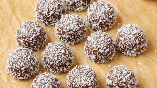 Chocolate coconut snowball cookies