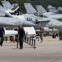 FILE PHOTO: Combat aircraft maneuver exercise over Ramstein