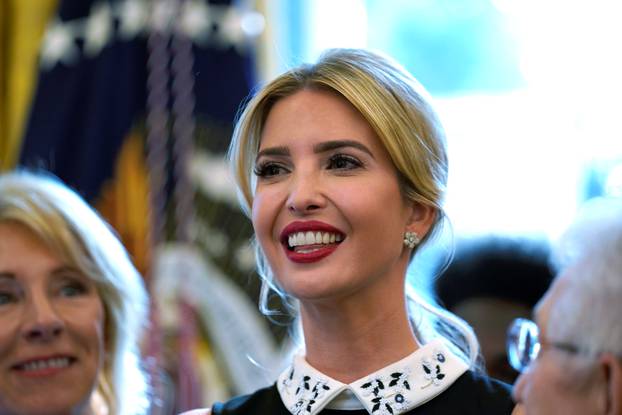 Senior White House Advisor Ivanka Trump speaks before U.S. President