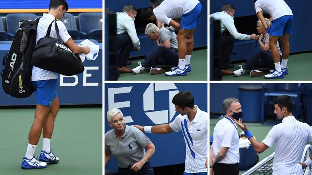 Drama na US Openu: Đoković pogodio sutkinju lopticom u glavu pa su ga diskvalificirali!