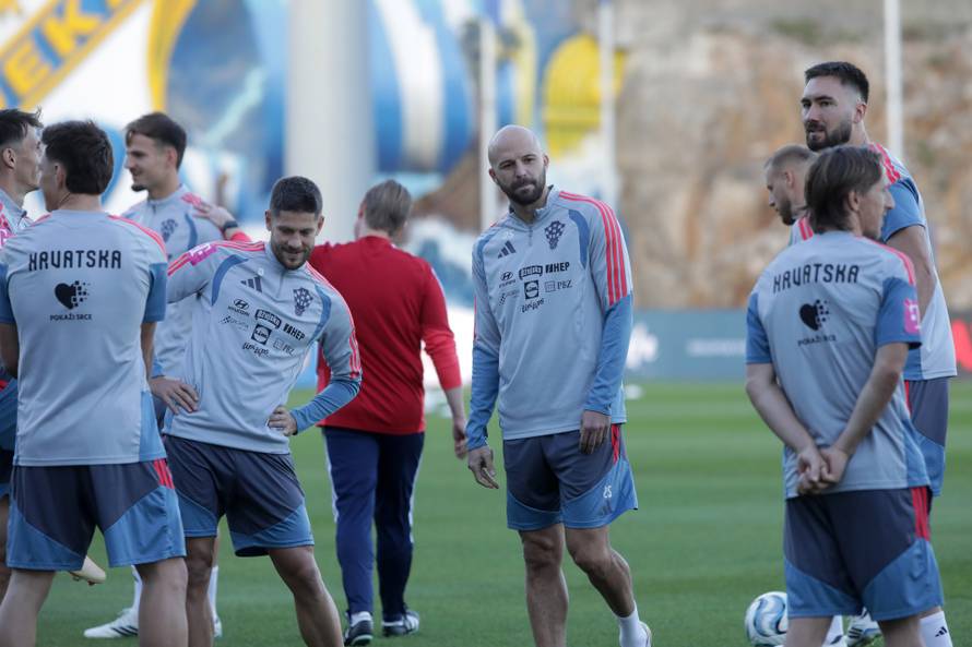 Rijeka: Trening Hrvatske nogometne reprezentacije na Rujevici