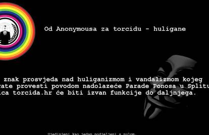 Anonymousi su napali Torcidu jer je najavila nerede na paradi