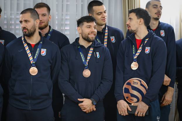 Zagreb: Prijem rukometaša u Banskim dvorima