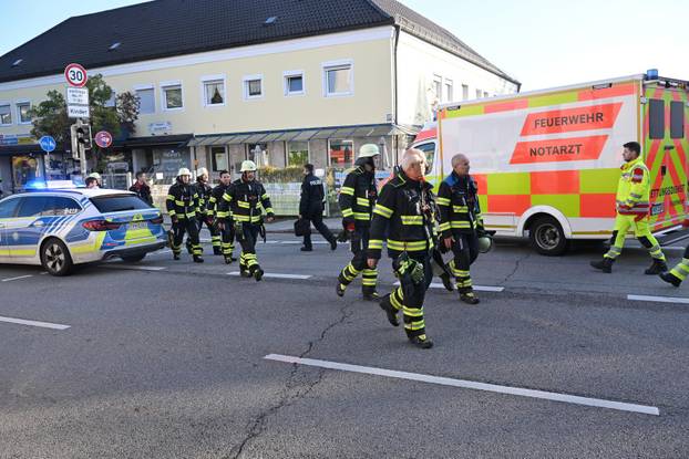 Fire in Munich - large-scale deployment of police and fire department