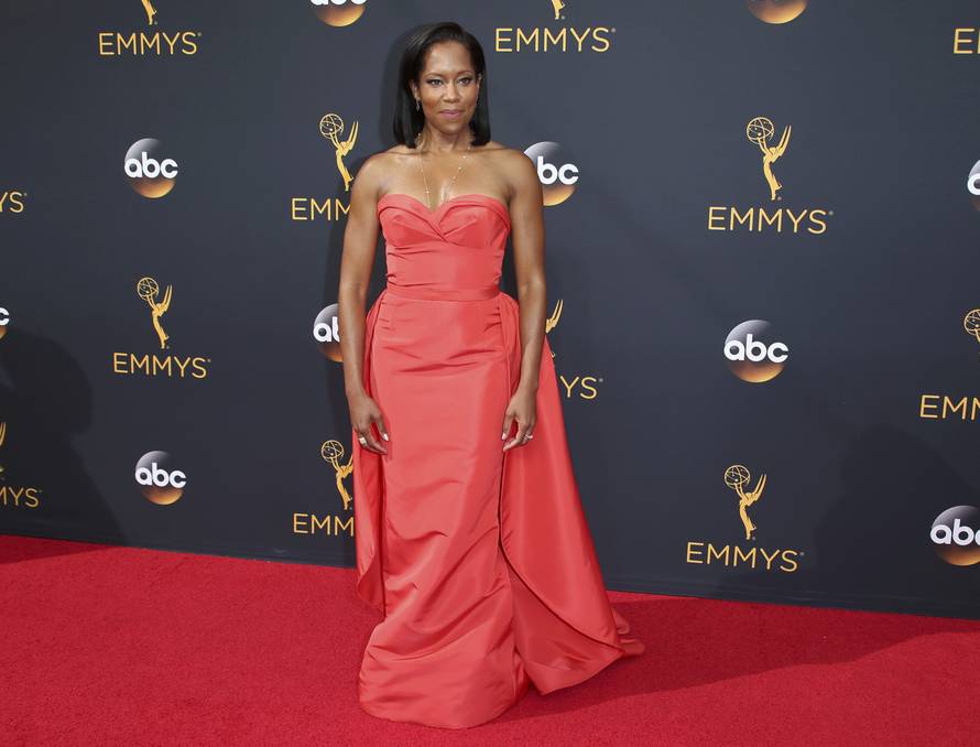 Actress Regina King from the ABC series "America Crime" arrives at the 68th Primetime Emmy Awards in Los Angeles, California