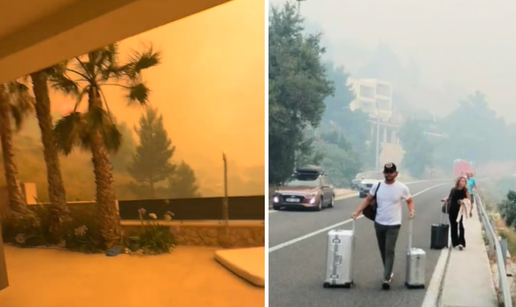 Turisti objavili dramatični video požara u Dalmaciji: 'Bog nas je čuvao, morali smo bježati...'