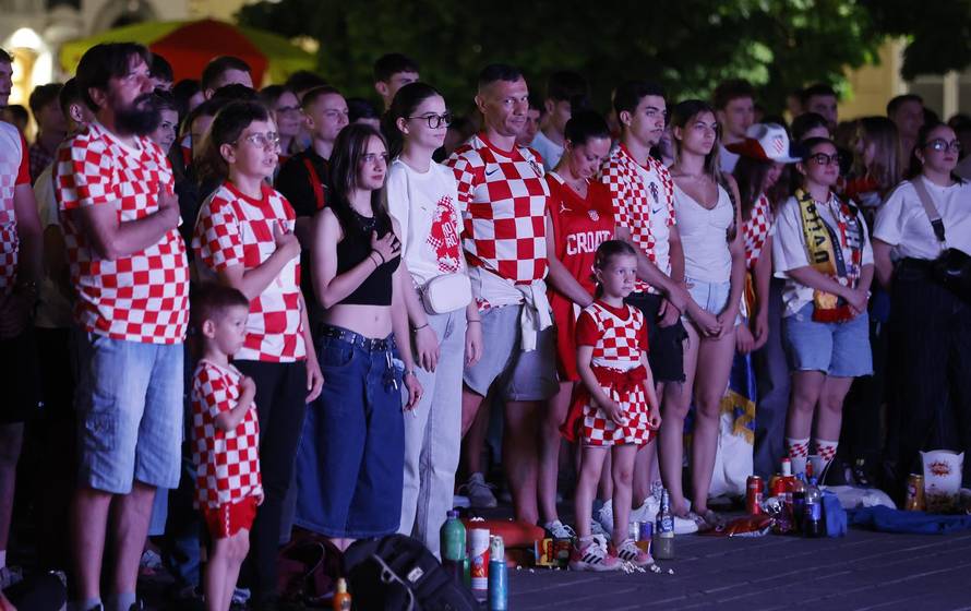 Osijek: Zajedničko gledanje utakmice Engleska  - Hrvatska 