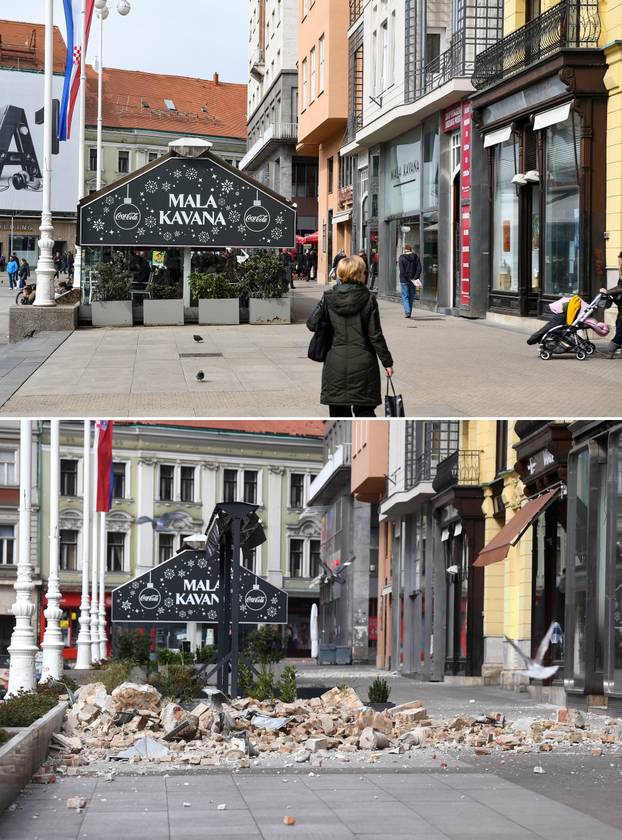 Zagreb na dan potresa i danas