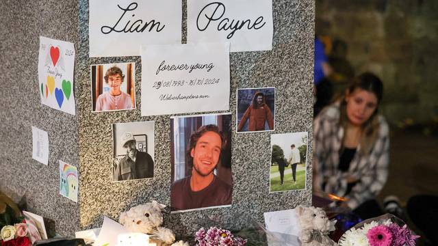 Fans gather and place tributes to former One Direction singer Liam Payne, in Wolverhampton