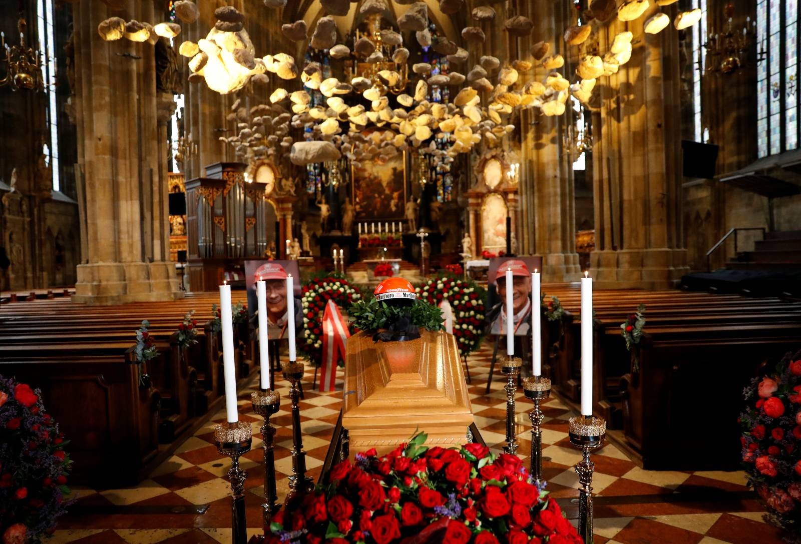 Niki Lauda's funeral ceremony at St Stephen's cathedral in Vienna