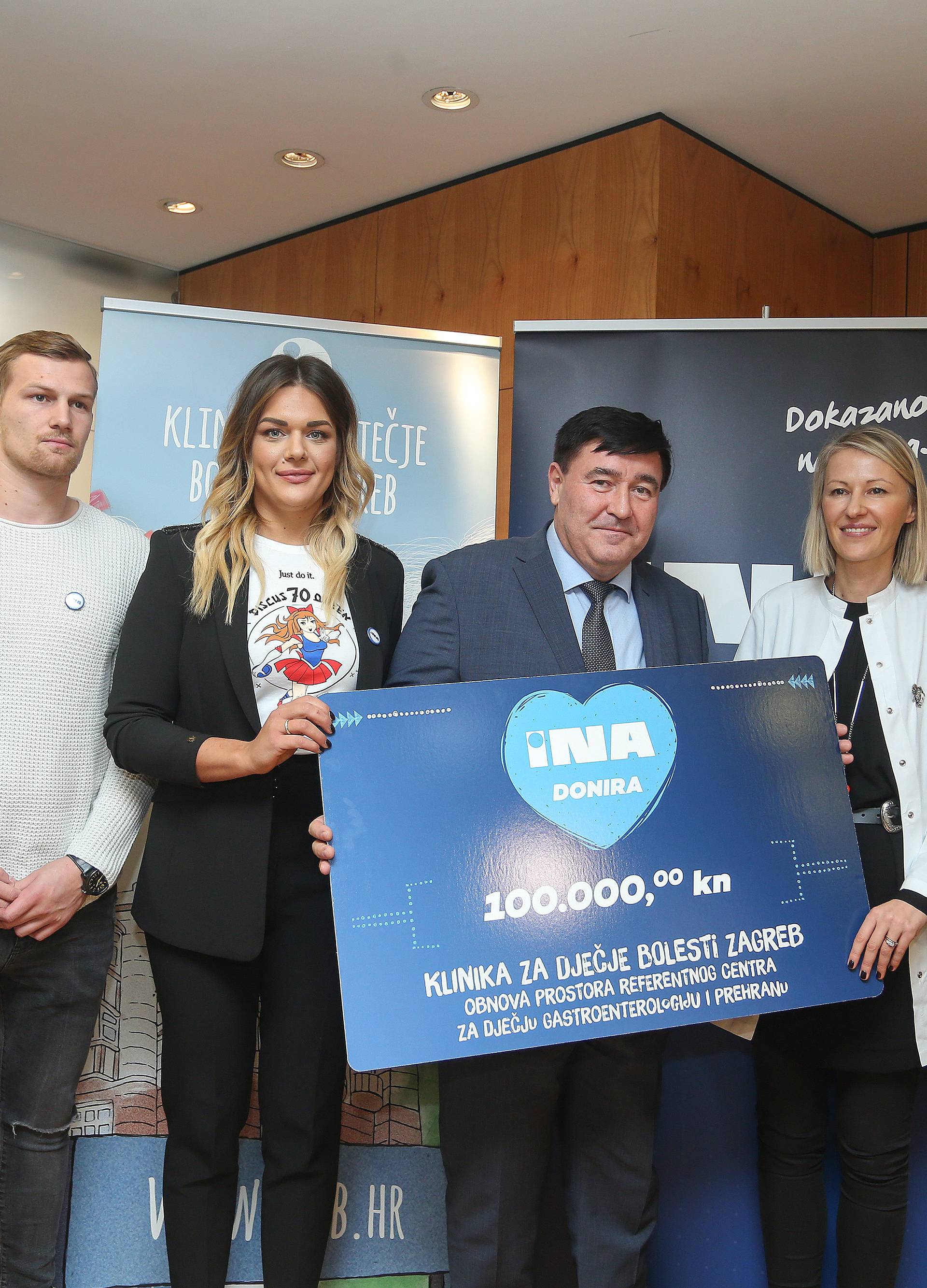 INA uručila  100.000 kn Klinici za dječje bolesti Zagreb