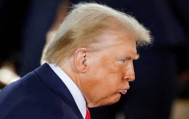 Republican presidential nominee and former U.S. President Donald Trump campaigns at Dorton Arena, in Raleigh