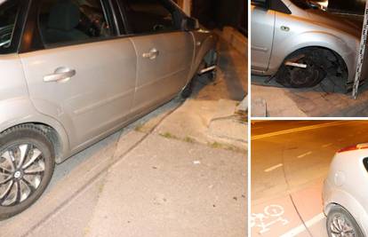 FOTO Potjera u Novom Zagrebu: Pijan jurio kroz crvena,  izletio i razbio auto. Nije u zatvoru