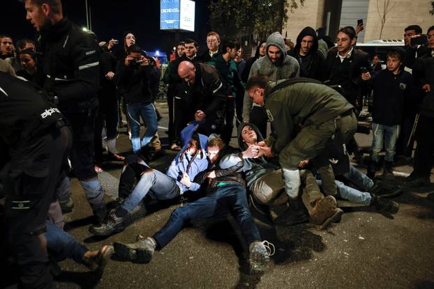 Israelis protest a ceasefire deal, in Jerusalem