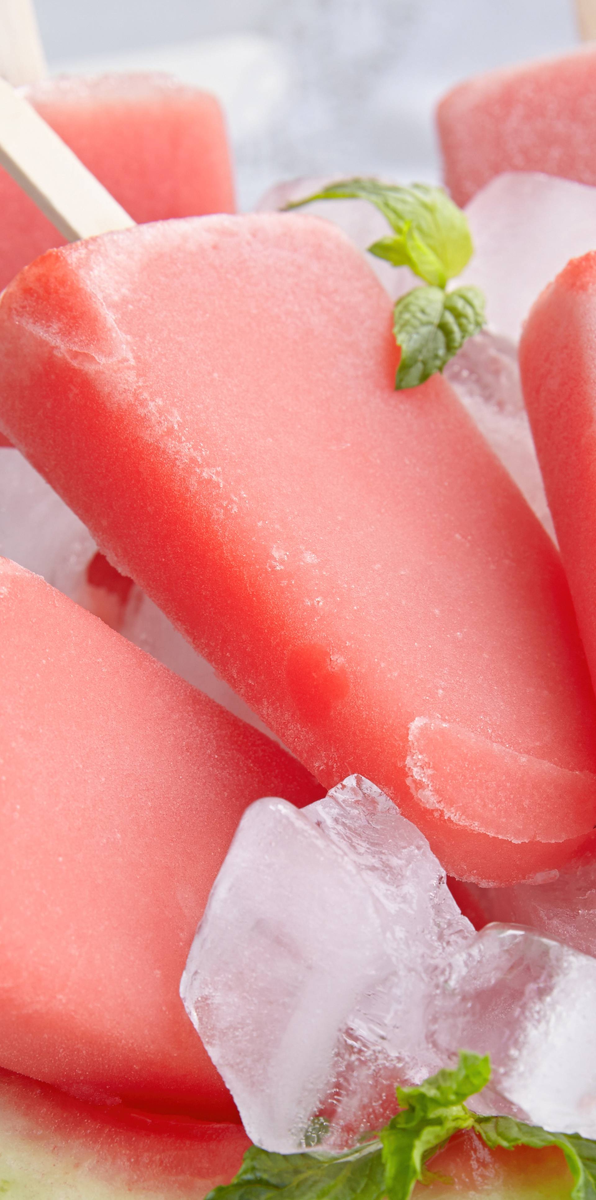 Watermelon lime popsicle