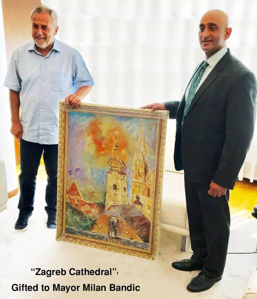 Naslikao ju je: Kolinda dobila portret od veleposlanika Indije