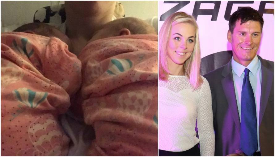 Elin Kostelić i blizanke stigle kući: Ležale na mami u pidžami