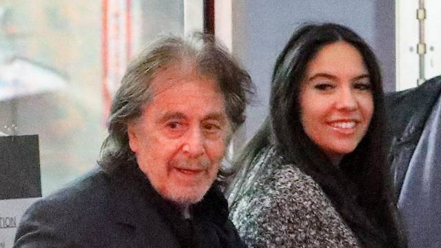 *EXCLUSIVE* The GoodFather: Expectant Parents Al Pacino and Noor Alfallah Emerged Radiant from a Dinner Date with friends on April 8th, 2023.