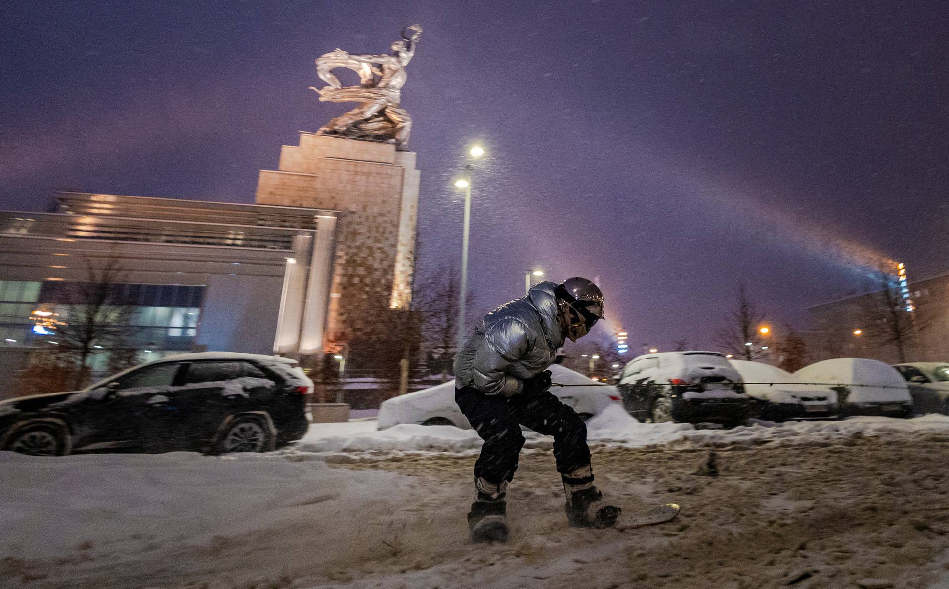 Heavy snowfall in Moscow