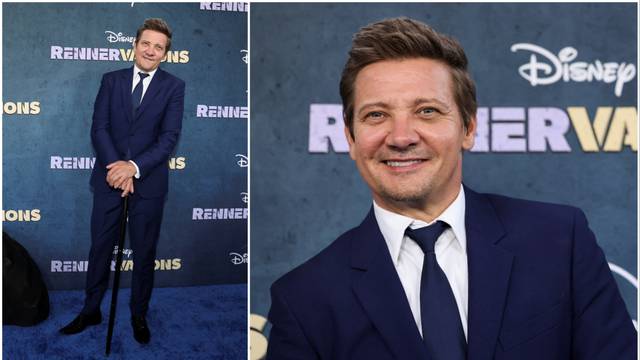 Jeremy Renner prvi put nakon nesreće na crvenom tepihu: Na premijeri hodao pomoću štapa