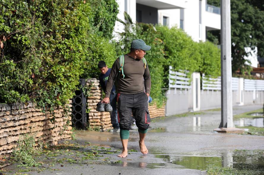 Potopljene ulice Medulina nakon jakog nevremena