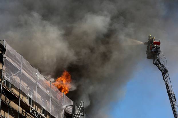 Fire at an apartment building, in Berlin