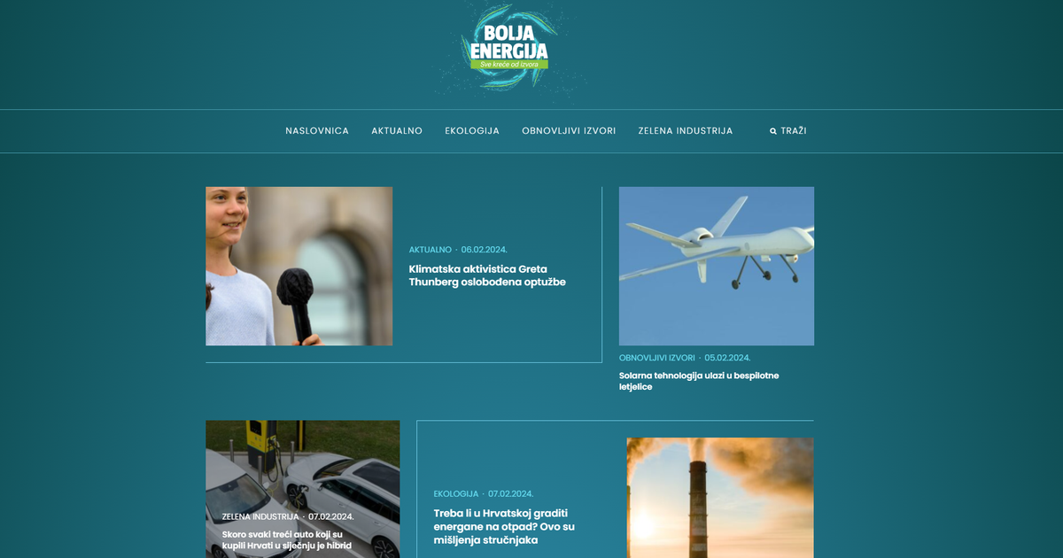 Newly Launched Bolja Energija Portal: Your Go-To Source for Green Industry, Sustainable Sources, and Ecology Topics