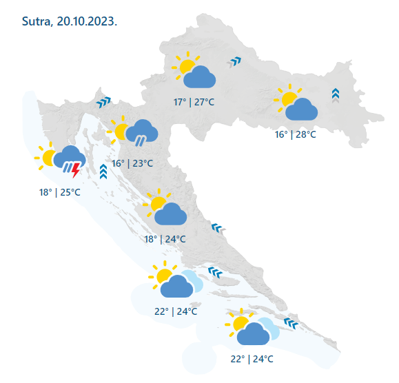 Ne palite radijatore! Stiže jako jugo, u dijelovima Hrvatske sutra će biti i do 28 stupnjeva!