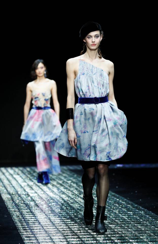 Emporio Armani presents Fall-Winter 2024/2025 collection during the Milan Fashion Week