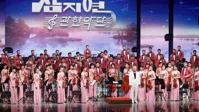 The North Korea's Samjiyon Orchestra performs in Gangneung