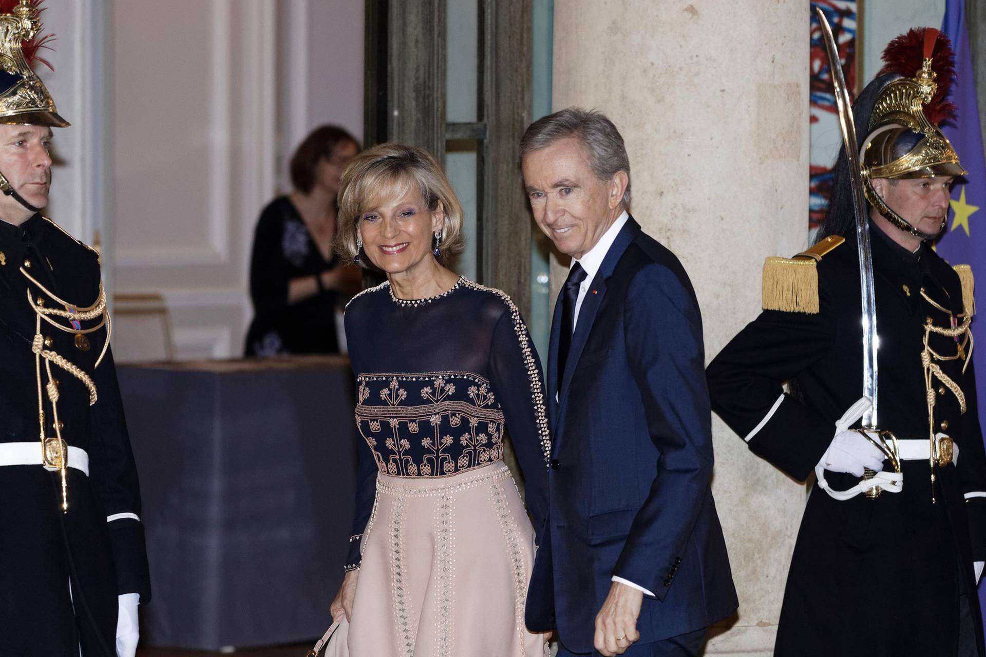 Paris, France. 25th Mar, 2019. Bernard Arnault and Hélène Mercier Arnault attend the State dinner in honor of Chinese President Xi Jinping given by Emmanuel and Brigitte Macron at the Elysée Palace in Paris, France. Credit: Bernard Menigault/Alamy Live Ne