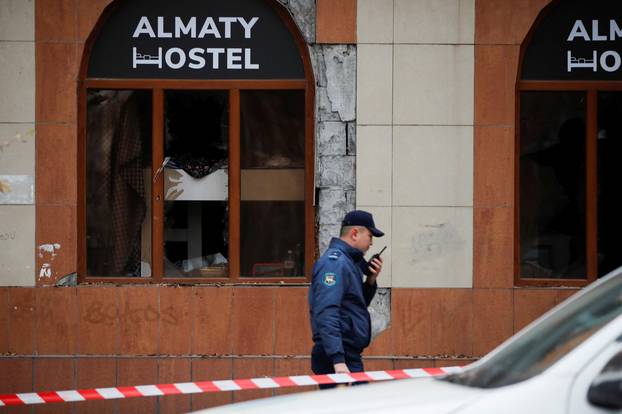 Fire at a hostel in Almaty