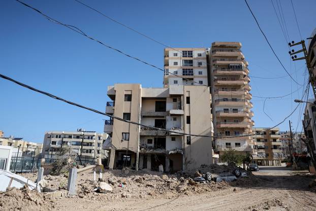 Aftermath of a strike, in Tyre
