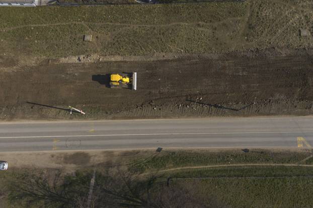Pogled iz zraka na rekonstrukciju Sarajevske ulice u Zagrebu i prvo proširenje tramvajske pruge nakon 20 godina