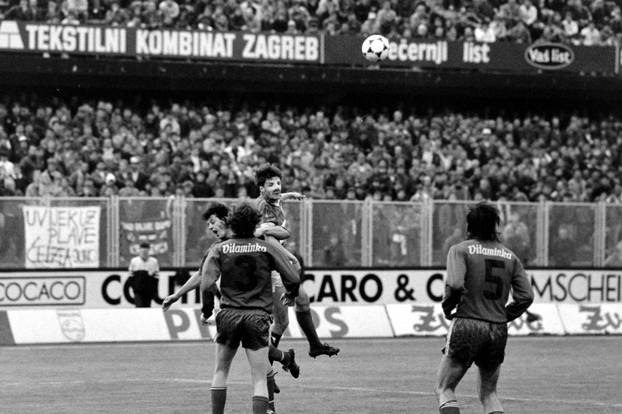 Zagreb: Savezna liga Jugoslavije, Dinamo - Borac, 7.4.1990.