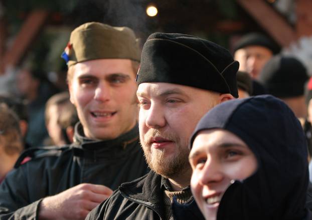 ARHIVA -  Tristotinjak osoba okupilo se na Jelačićevom trgu tijekom skupa podrške Gotovini