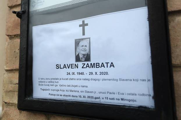 Zagreb: Posljednji ispraćaj Slavena Zambate na Mirogoju
