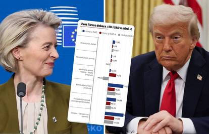 INFOGRAFIKA Evo kako izgleda razmjena između EU i SAD-a: Što se izvozi i tko je u suficitu?