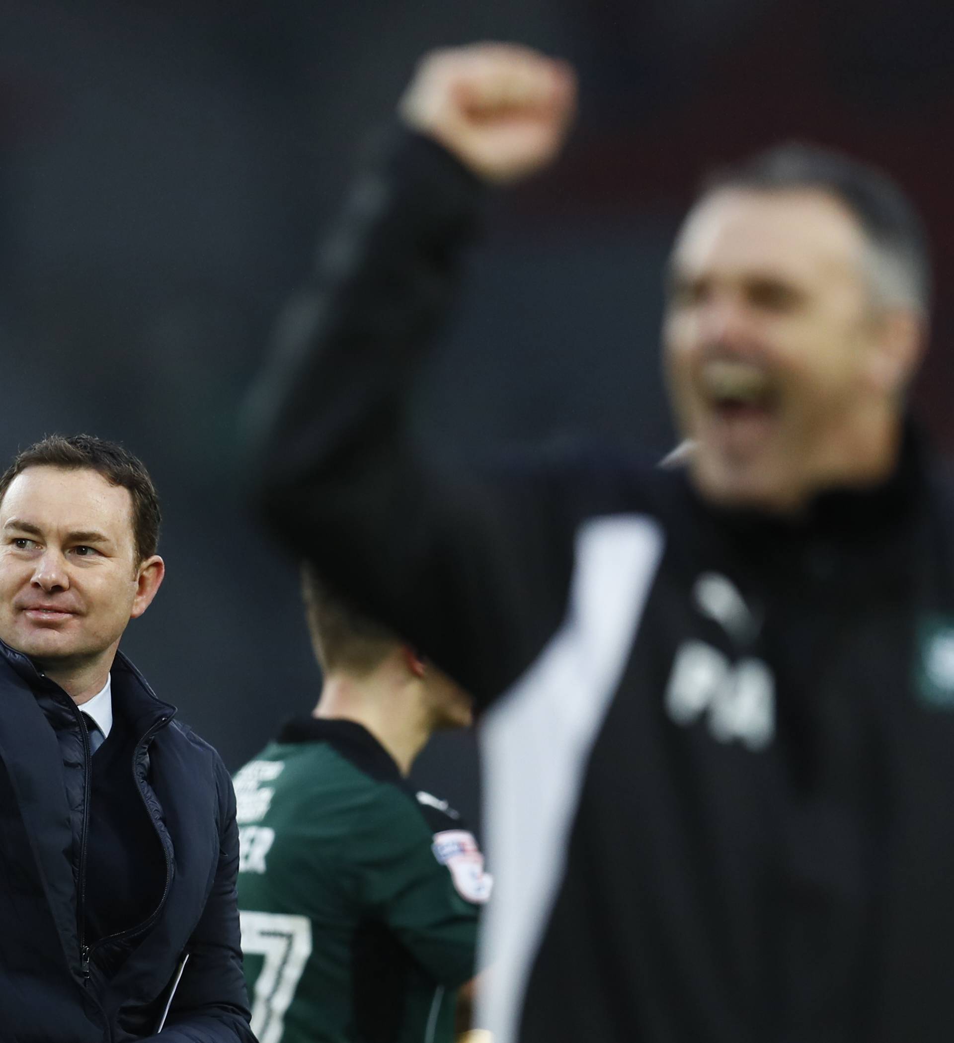 Plymouth Argyle manager Derek Adams after the match