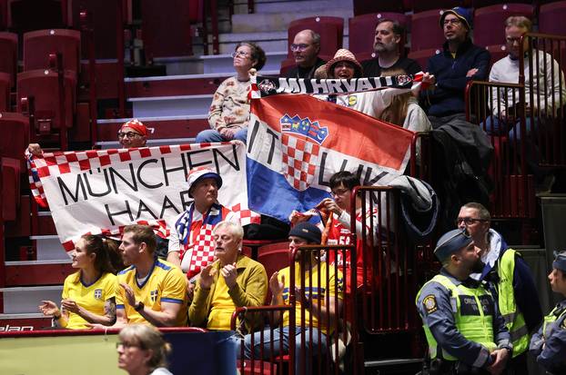Susret Švedske i Hrvatske u prvom krugu EHF Europskog prvenstva,navijači