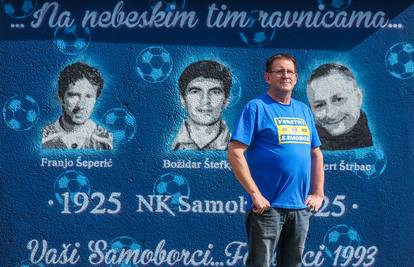 'Fanatici' na čelu s Dragom Koščicom poklonili mural NK Samoboru za 100 godina kluba