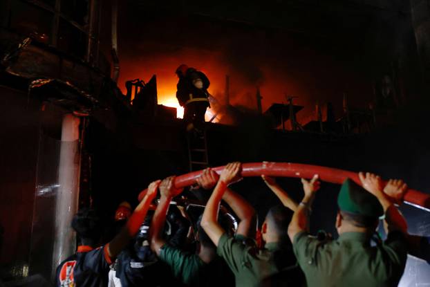 Fire broke out in a multi storey building in Dhaka