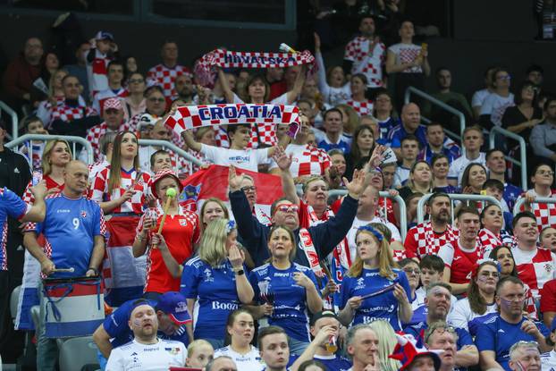Navijači na utakmici Hrvatske i Islanda na Svjetskom rukometnom prvenstvu 